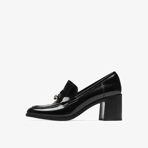 73hours女鞋多面都市2025秋季新品方跟纯色方头乐福鞋