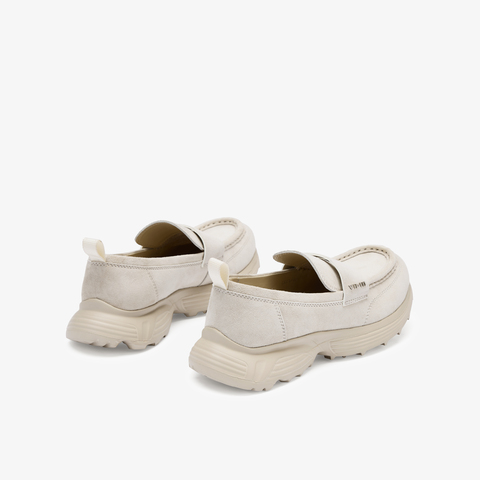 73hours女鞋秋日频道2025秋季新品纯色厚底圆头乐福鞋