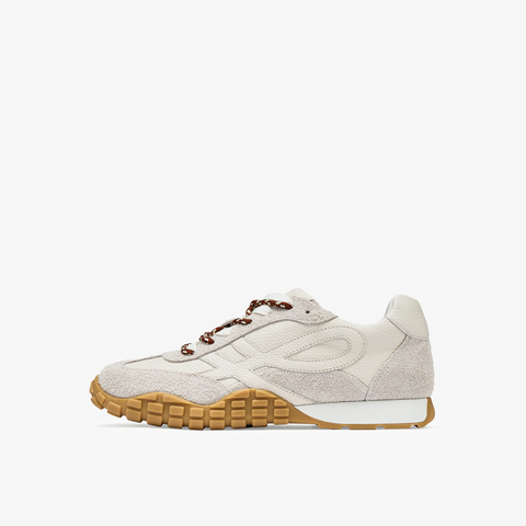 73hours女鞋杏仁烤奶2025秋季新品平底系带拼色德训鞋