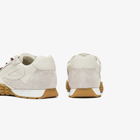 73hours女鞋杏仁烤奶2025秋季新品平底系带拼色德训鞋