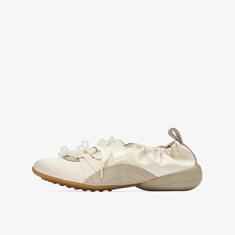 73hours女鞋小酒窝2025秋季新品圆头纯色系带德训鞋