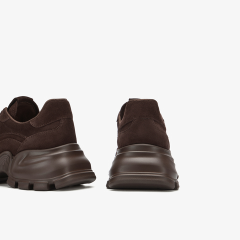 73hours女鞋醇厚朗姆2025秋季新品厚底圆头纯色系带休闲鞋