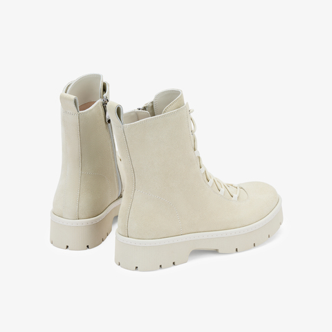 73hours女鞋旅行转场2025冬季圆头系带厚底马丁靴