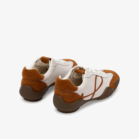 73hours女鞋俏皮节奏2025秋季新品系带拼色圆头德训鞋