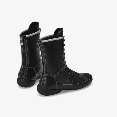 73hours女鞋Solo trip2025冬季新品系带平底纯色马丁靴