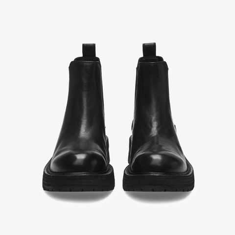 73hours女鞋加州日常2025冬季新品圆头纯色方跟切尔西靴