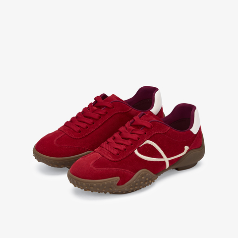 73hours女鞋俏皮节奏2025秋季新品系带拼色圆头德训鞋