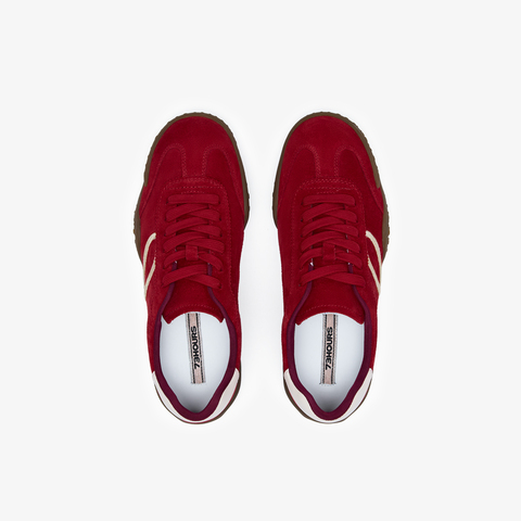 73hours女鞋俏皮节奏2025秋季新品系带拼色圆头德训鞋