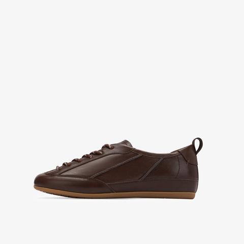 73hours女鞋甜甜圈2025秋季新品系带平底圆头拼接德训鞋