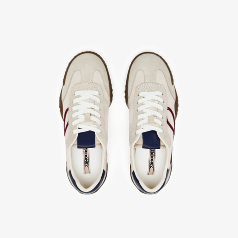 73hours女鞋俏皮节奏2025秋季新品系带拼色圆头德训鞋