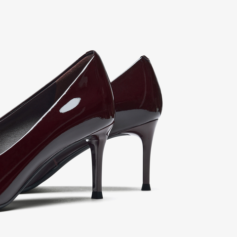 73hours女鞋都会节奏2025秋季新品细跟尖头纯色高跟单鞋