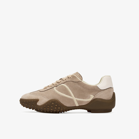 73hours女鞋俏皮节奏2025秋季新品系带拼色圆头德训鞋