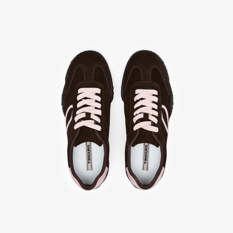 73hours女鞋俏皮节奏2025秋季新品系带拼色圆头德训鞋