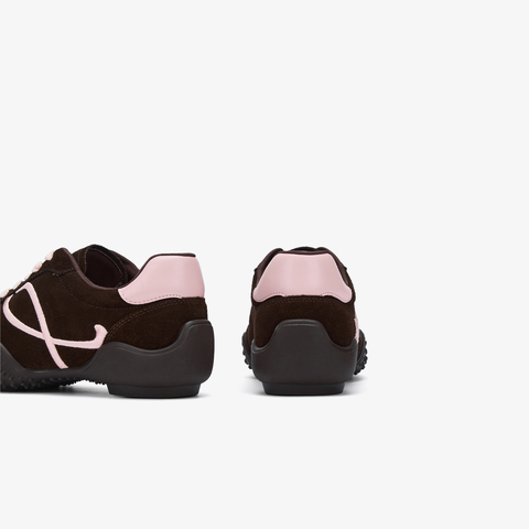 73hours女鞋俏皮节奏2025秋季新品系带拼色圆头德训鞋