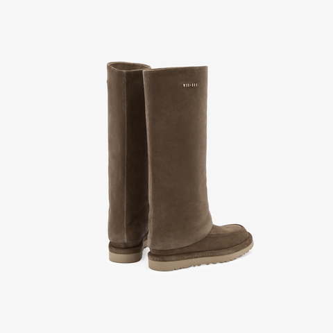 73hours女鞋牛奶小兔2025冬季新品长筒纯色圆头厚底雪地靴