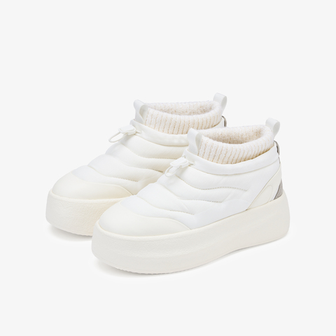 73hours女鞋温暖前调2025冬季新品厚底圆头短筒雪地靴