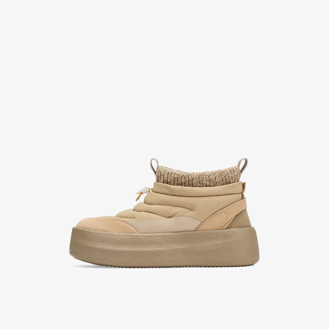 73hours女鞋温暖前调2025冬季新品厚底圆头短筒雪地靴