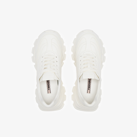 73hours女鞋醇厚朗姆2025秋季新品厚底圆头纯色系带休闲鞋