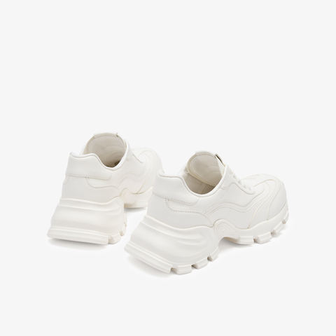 73hours女鞋醇厚朗姆2025秋季新品厚底圆头纯色系带休闲鞋