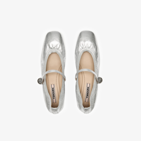 73hours女鞋可露丽2025秋季新品方跟纯色方头玛丽珍鞋