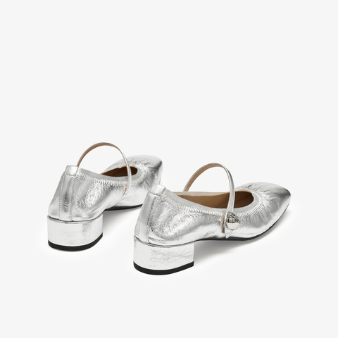 73hours女鞋可露丽2025秋季新品方跟纯色方头玛丽珍鞋