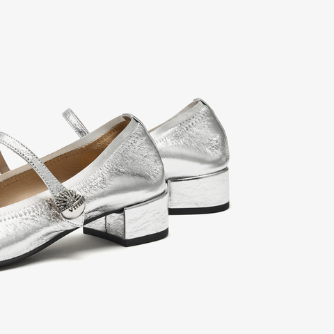 73hours女鞋可露丽2025秋季新品方跟纯色方头玛丽珍鞋