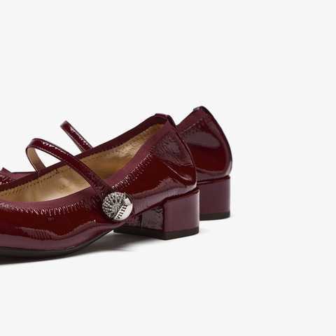 73hours女鞋可露丽2025秋季新品方跟纯色方头玛丽珍鞋