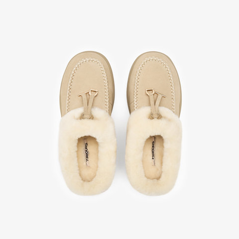 73hours女鞋厚芝士2025秋季新款圆头厚底摸勃肯鞋