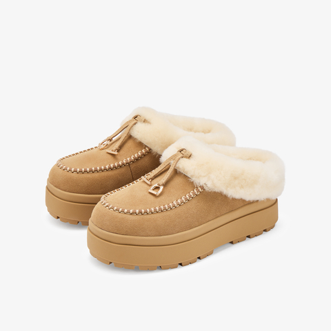 73hours女鞋厚芝士2025秋季新款圆头厚底摸勃肯鞋