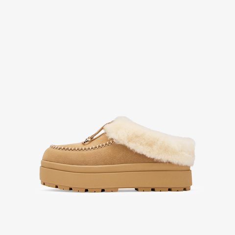 73hours女鞋厚芝士2025秋季新款圆头厚底摸勃肯鞋