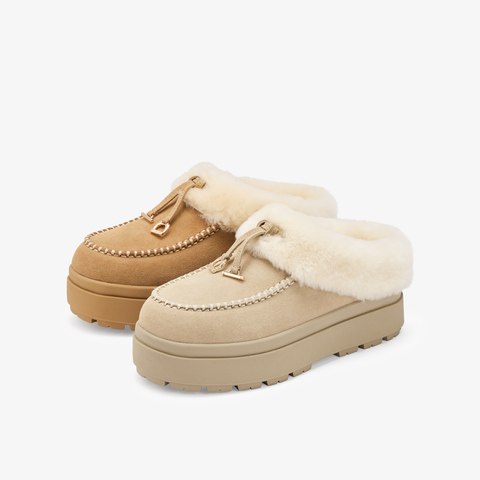 73hours女鞋厚芝士2025秋季新款圆头厚底摸勃肯鞋