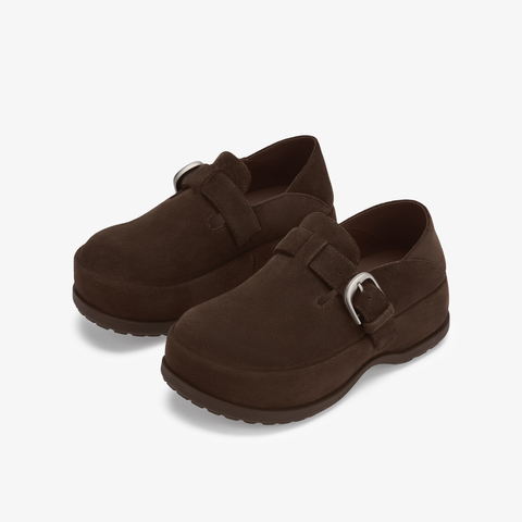 73hours女鞋烤吐司2026年春季新品圆头平底纯色勃肯鞋