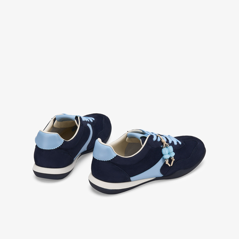 73hours女鞋换个心情2026春季新品平底圆头系带拼色德训鞋