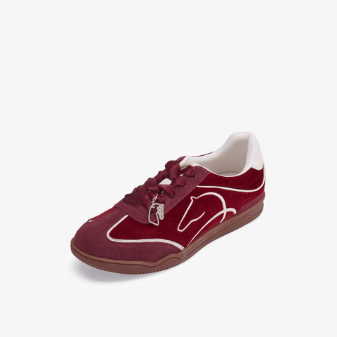 73hours女鞋马上富2026春季新款系带平底饰扣休闲鞋