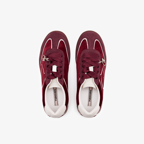 73hours女鞋马上富2026春季新款系带平底饰扣休闲鞋