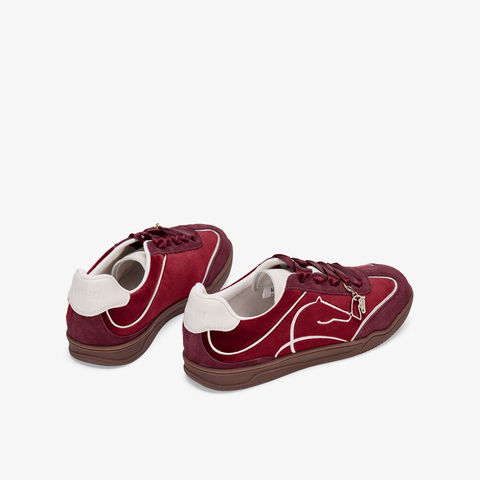 73hours女鞋马上富2026春季新款系带平底饰扣休闲鞋