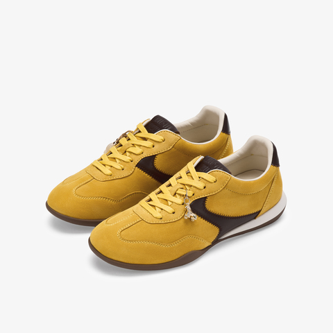 73hours女鞋换个心情2026春季新品平底圆头系带拼色德训鞋