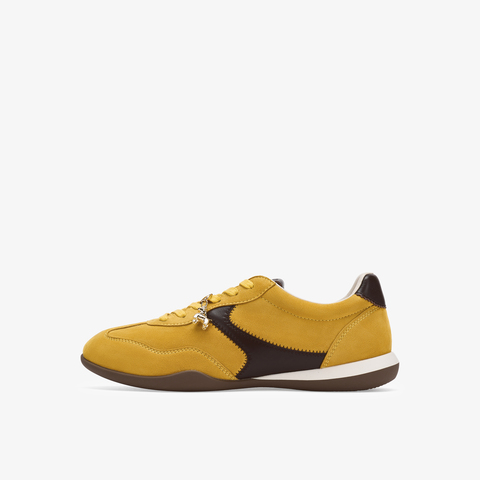 73hours女鞋换个心情2026春季新品平底圆头系带拼色德训鞋