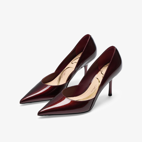 73hours女鞋名场面2026春季新品纯色尖头细跟高跟鞋