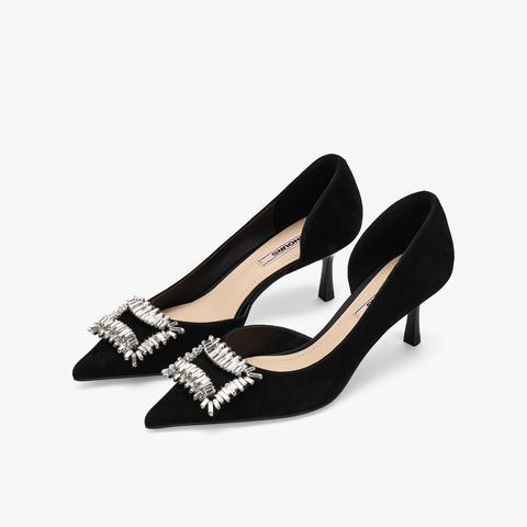 73hours女鞋递进浪漫2026春季新款尖头细跟纯色高跟单鞋