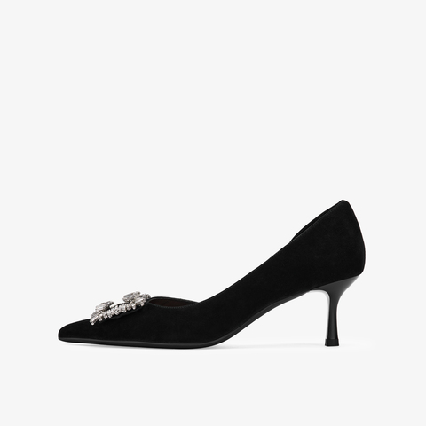 73hours女鞋递进浪漫2026春季新款尖头细跟纯色高跟单鞋