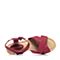 Hush Puppies/暇步士春季专柜同款玫红色牛皮时尚舒适坡跟女凉鞋HIT02AL5