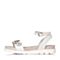 Hush Puppies/暇步士2018夏季专柜同款白色珠光山羊皮革女凉鞋HLT05BL8OS