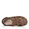 Hush Puppies/暇步士2018夏季新款专柜同款棕色牛皮革男士皮凉鞋01828BL8