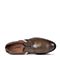 Hush Puppies/暇步士2018春季专柜同款棕色牛皮雕花条纹商务男皮鞋B1B09AM8OS