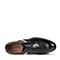 Hush Puppies/暇步士2018春季专柜同款黑色牛皮雕花条纹商务男皮鞋B1B09AM8OS