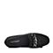 Hush Puppies/暇步士2018秋季新款专柜同款黑色羊皮革平跟女休闲鞋乐福鞋R1B08CM8