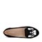 Hush Puppies/暇步士秋季新款黑色羊皮革平跟女休闲鞋狗狗鞋单鞋B2E02CM8