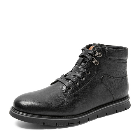 Hush Puppies/暇步士冬新款专柜同款牛皮革男短靴B1Z03DD9