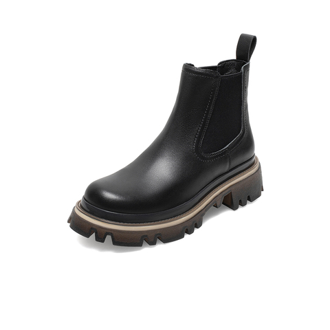 【商场同款】暇步士2022春新款时尚潮酷套筒切尔西靴厚底女靴N3M02AD2